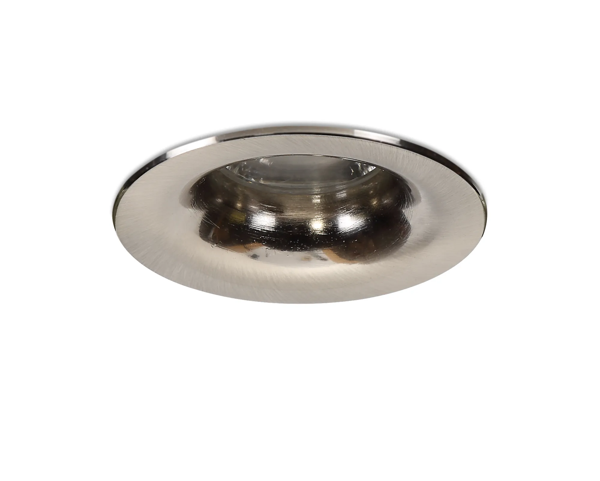Bruve GU10 Recessed Round Satin Nickel IP65 Downlighter, Cut-Out 68mm DX200403  Dlux Bruve IP65